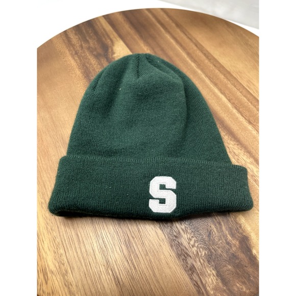 Michigan State Spartans Hat‎ Cap Forest Green Beanie Hat Cap - Picture 2 of 2